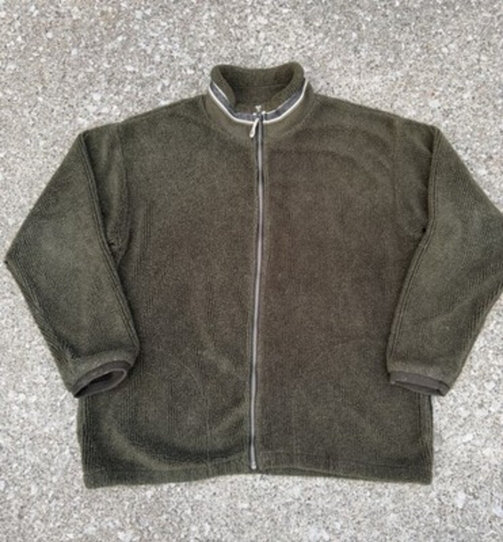 Vintage 90s Columbia Mens XL Deep Pile Fleece Full Zip Jacket Olive Green USA